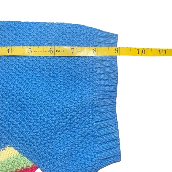 Koret Francisca Vintage Colorful Short Sleeve Embroidered Coastal Sweater XL - Picture 9 of 10